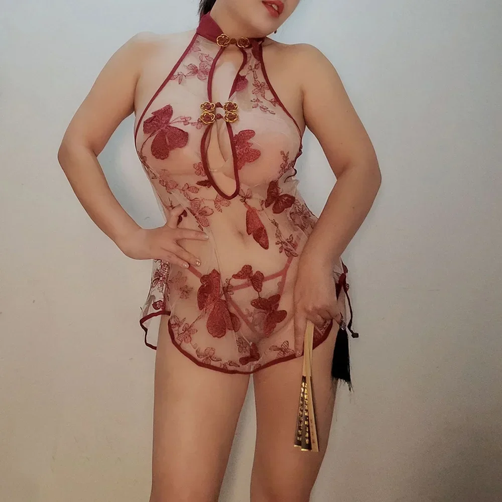 40-70 кг, женское платье в китайском стиле, Cheongsam, сексуальное женское белье, вышивка, цветок, бабочка, прозрачное шоу, женские эротические пижамы
40-70 кг, женское платье в китайском стиле, Cheongsam, сексуальное женское белье, вышивка, цветок, бабочка, прозрачное шоу, женские эротические пижамы