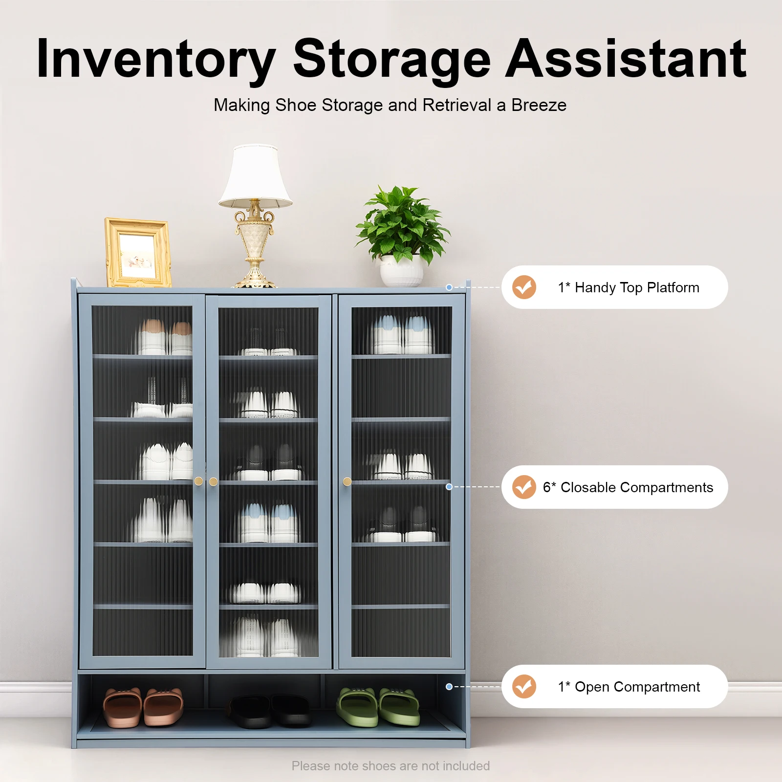 Free Standing Shoe Racks Shoe Cabinet 3 Doors 8 Layers Bamboo MDF Storage Organizer for Hallway Living Room Bedroom
Free Standing Shoe Racks Shoe Cabinet 3 Doors 8 Layers Bamboo MDF Storage Organizer for Hallway Living Room Bedroom