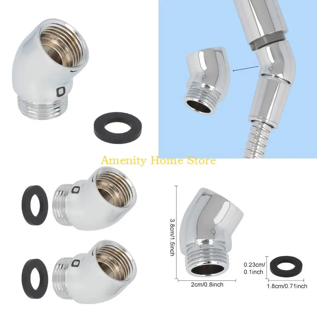 F26C 145 Degree Shower Arm Extension Metal Angled Adapters with Waterproof Seal Rings Bathroom Shower Head Swivel Joint set
F26C 145 Degree Shower Arm Extension Metal Angled Adapters with Waterproof Seal Rings Bathroom Shower Head Swivel Joint set