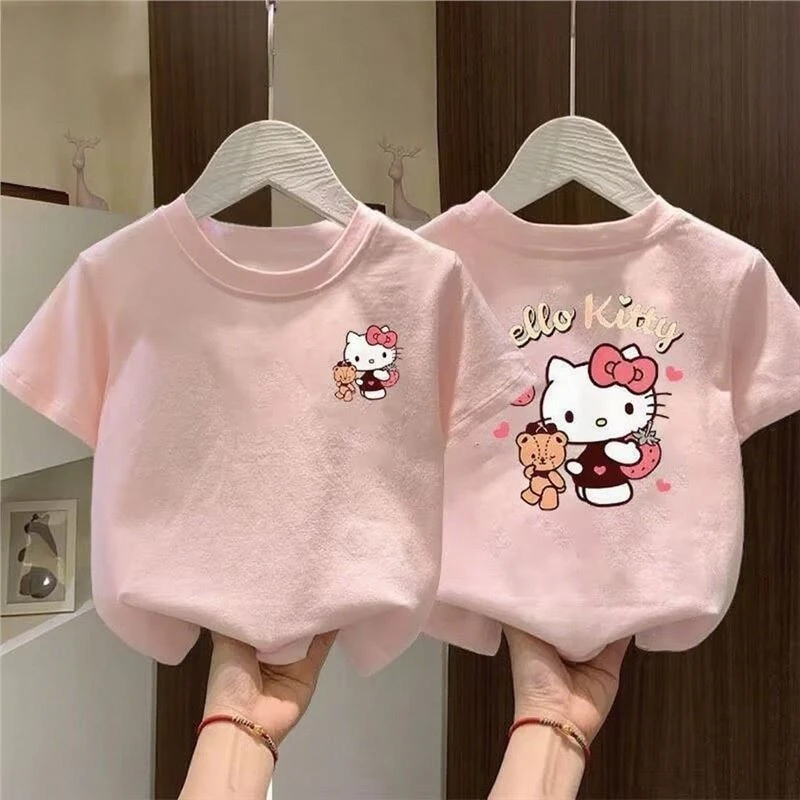 Hello Kitty Short Sleeve Girls Summer Cartoon Print for Toddlers, Cute Breathable Soft Casual Children's Fashion Collection
Hello Kitty Short Sleeve Girls Summer Cartoon Print for Toddlers, Cute Breathable Soft Casual Children's Fashion Collection