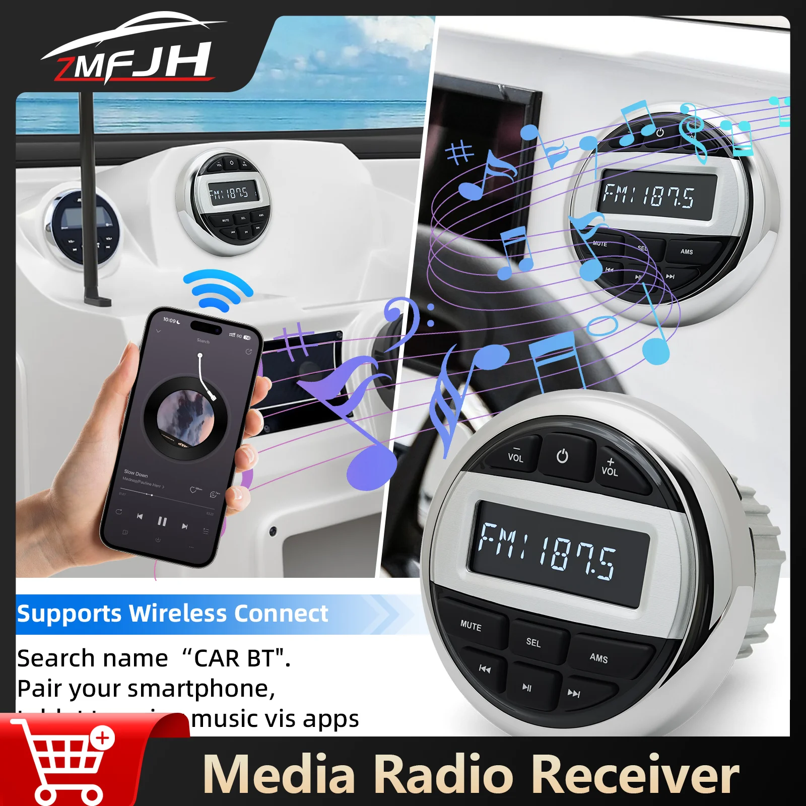 Digital Marine Media Player Boat Stereo Bluetooth-compatible MP3 Radio Waterproof FM AM Radio Receiver For Yacht UTV ATV
Digital Marine Media Player Boat Stereo Bluetooth-compatible MP3 Radio Waterproof FM AM Radio Receiver For Yacht UTV ATV