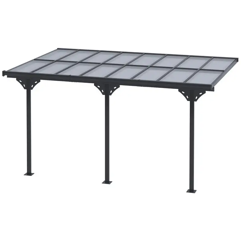 Outsunny 14.5' x 10' Aluminum Polycarbonate Pergola with UV Blocking for Outdoor Wall-Mounted Use, Family Shade, Gray
Outsunny 14.5' x 10' Aluminum Polycarbonate Pergola with UV Blocking for Outdoor Wall-Mounted Use, Family Shade, Gray