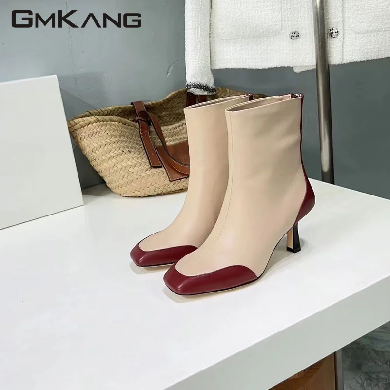 Square Toe High Heels Ankle Boots Women Black White Brown Stretch Boots Runway Shoes Women Round Heels Short Boots Woman
Square Toe High Heels Ankle Boots Women Black White Brown Stretch Boots Runway Shoes Women Round Heels Short Boots Woman