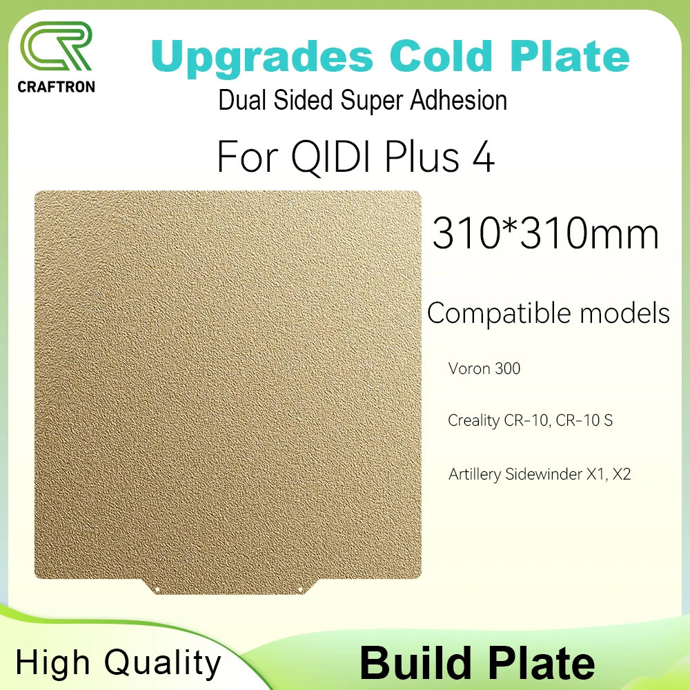Upgrades Cold Build Plate For Qidi Plus4 310x310 Double Side Spring Steel Sheet Print For Creality CR-10,CR-10 3D Printer Parts 
Upgrades Cold Build Plate For Qidi Plus4 310x310 Double Side Spring Steel Sheet Print For Creality CR-10,CR-10 3D Printer Parts