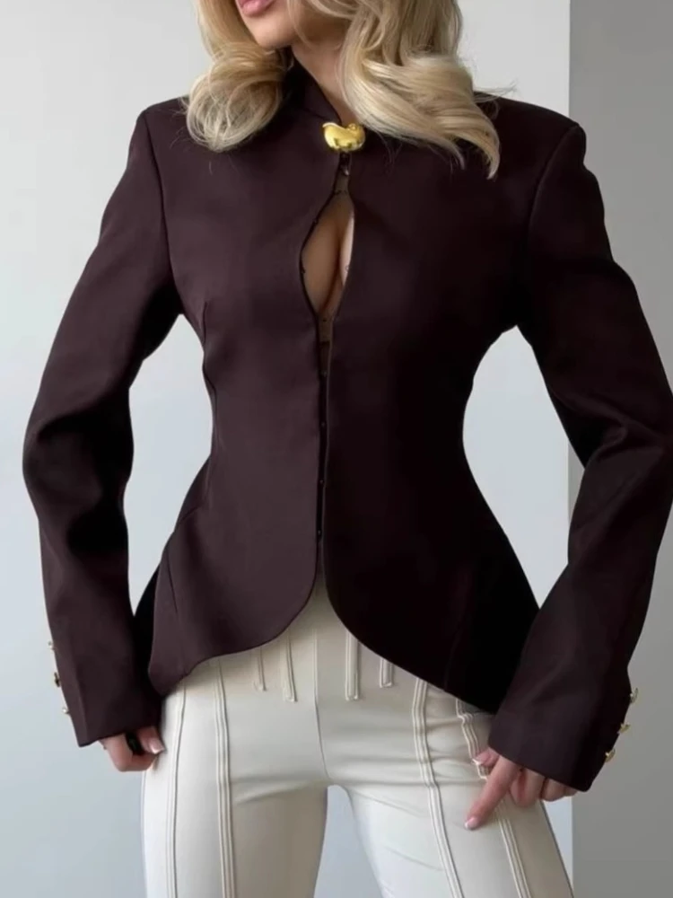 Women's Hem Single Breasted Suit Jacket Street Female Long Sleeve Waist Cinching Spring Blazer New Lady Outerwears
Women's Hem Single Breasted Suit Jacket Street Female Long Sleeve Waist Cinching Spring Blazer New Lady Outerwears