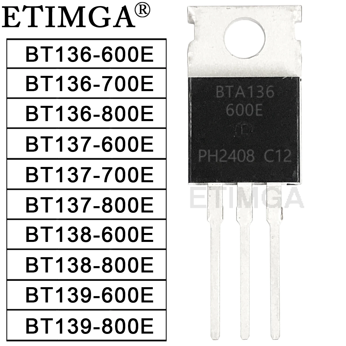 10PCS/LOT BT136-600E BT136-700E BT136-800E BT137-600E BT137-700E BT137-800E BT138-600E BT138-800E BT139-600E BT139-800E TO220
10PCS/LOT BT136-600E BT136-700E BT136-800E BT137-600E BT137-700E BT137-800E BT138-600E BT138-800E BT139-600E BT139-800E TO220