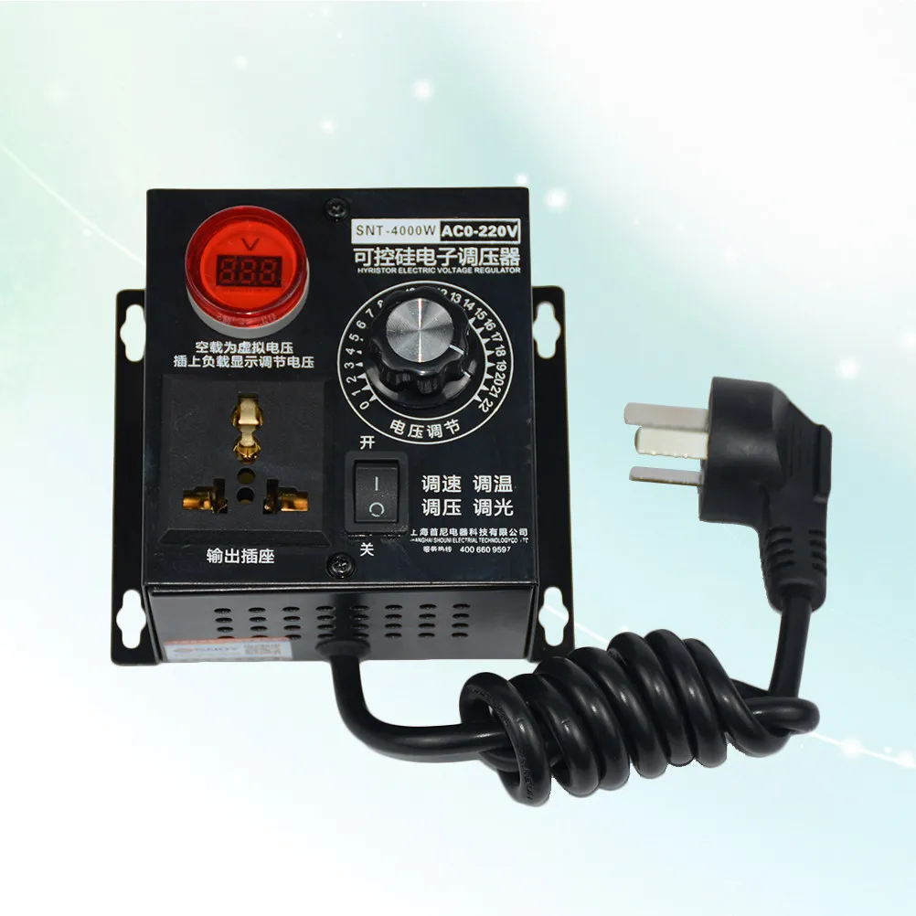 220V 4Kw Voltage Regulator Motor Speed Controller Fan Dimmer Light Dimming Adjustable Voltage Motor Control
220V 4Kw Voltage Regulator Motor Speed Controller Fan Dimmer Light Dimming Adjustable Voltage Motor Control