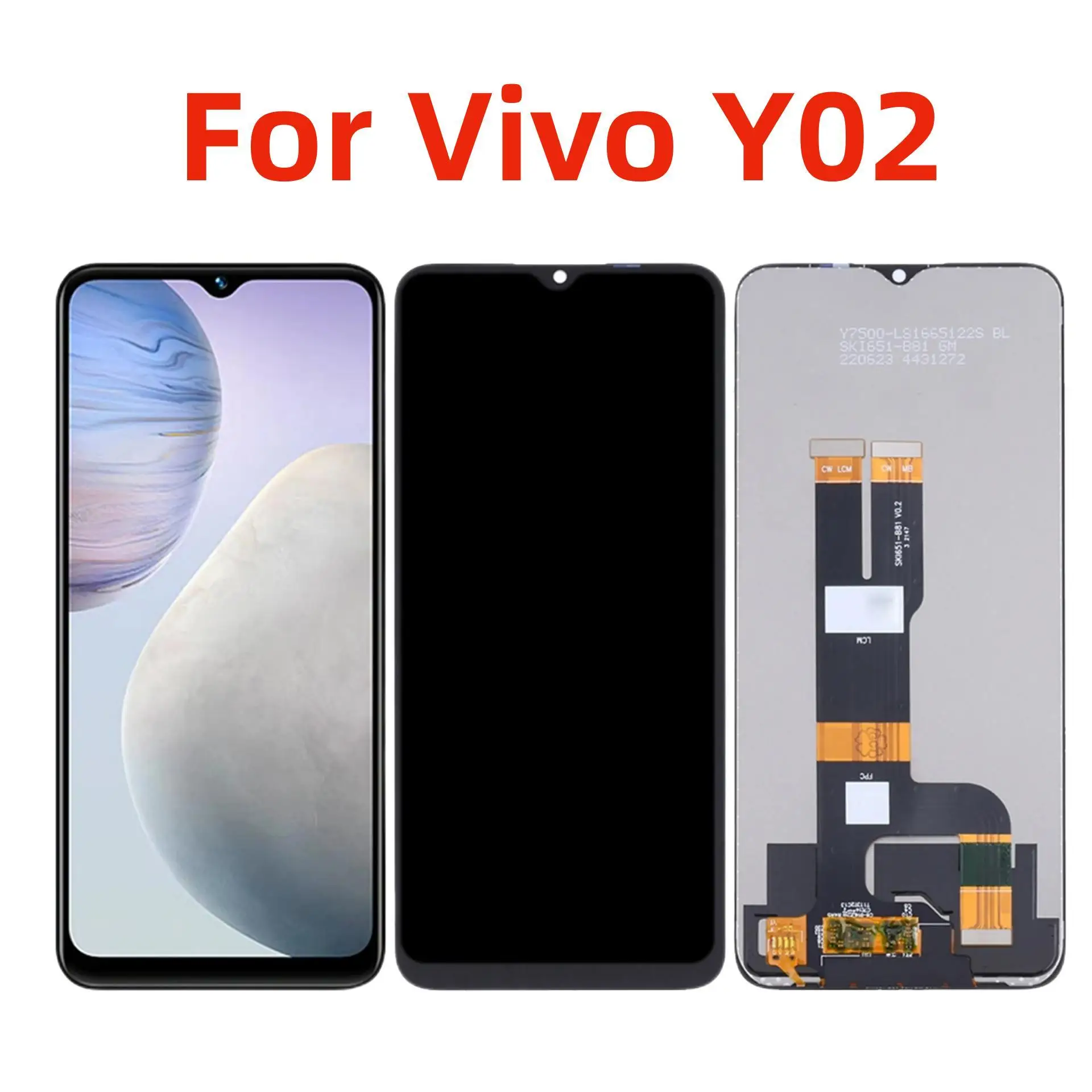 Original 6.51" For Vivo Y02 LCD Display Touch Screen Digitizer Assembly Parts
Original 6.51" For Vivo Y02 LCD Display Touch Screen Digitizer Assembly Parts