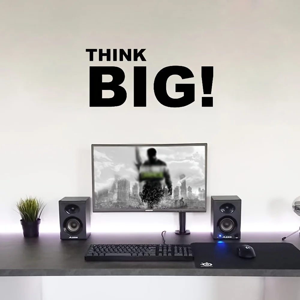 Вдохновляющие стикеры на стену «Think Big» подходят для гостиной и спальни, легко разбираются, самоклеящиеся
Вдохновляющие стикеры на стену «Think Big» подходят для гостиной и спальни, легко разбираются, самоклеящиеся