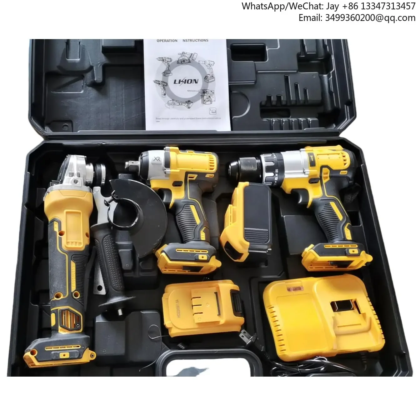Factory Power Kit Portable Impact Driver Combination Kit Cordless Lithium Battery Power Tools Hand Drill Angle Grinder Wrench
Factory Power Kit Portable Impact Driver Combination Kit Cordless Lithium Battery Power Tools Hand Drill Angle Grinder Wrench