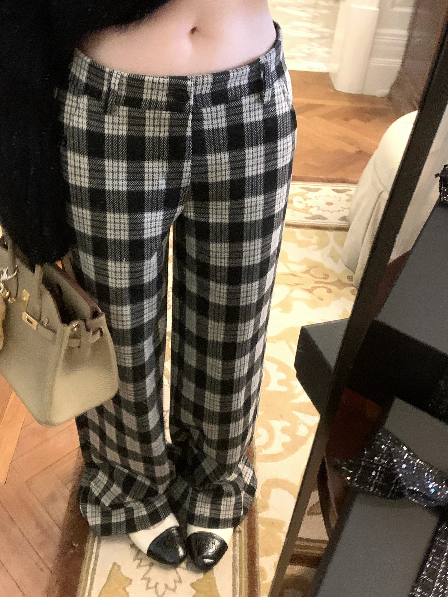 Женские зимние брюки из твидового материала с высокой талией, широкими штанинами, в клетку, прямого кроя, винтажные, на пуговицах
Женские зимние брюки из твидового материала с высокой талией, широкими штанинами, в клетку, прямого кроя, винтажные, на пуговицах