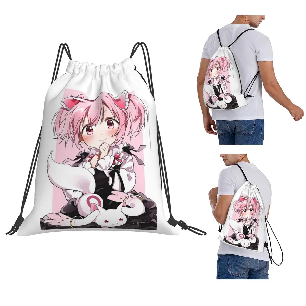 Puella Magi Madoka Magica Backpacks Portable Drawstring Bundle Pocket Shoes Bag Book Bags for Travel Students
Puella Magi Madoka Magica Backpacks Portable Drawstring Bundle Pocket Shoes Bag Book Bags for Travel Students