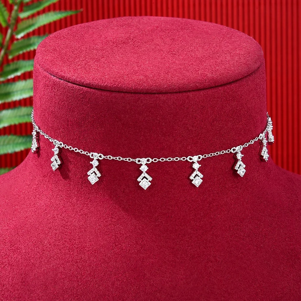 JImbora, новые модные милые цепочки, ожерелье, ювелирные изделия для женщин и девочек, свадебное блестящее CZ 2022, романтический женский подарок 
JImbora, новые модные милые цепочки, ожерелье, ювелирные изделия для женщин и девочек, свадебное блестящее CZ 2022, романтический женский подарок