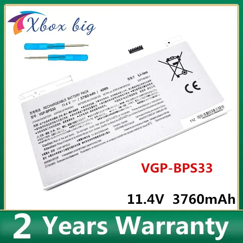 BPS33 11.4V 43Wh New VGP-BPS33 Laptop Battery For Sony VAIO SVT-14 SVT-15 T14 T15 T14118CC Touchscreen Ultrabooks Series
BPS33 11.4V 43Wh New VGP-BPS33 Laptop Battery For Sony VAIO SVT-14 SVT-15 T14 T15 T14118CC Touchscreen Ultrabooks Series