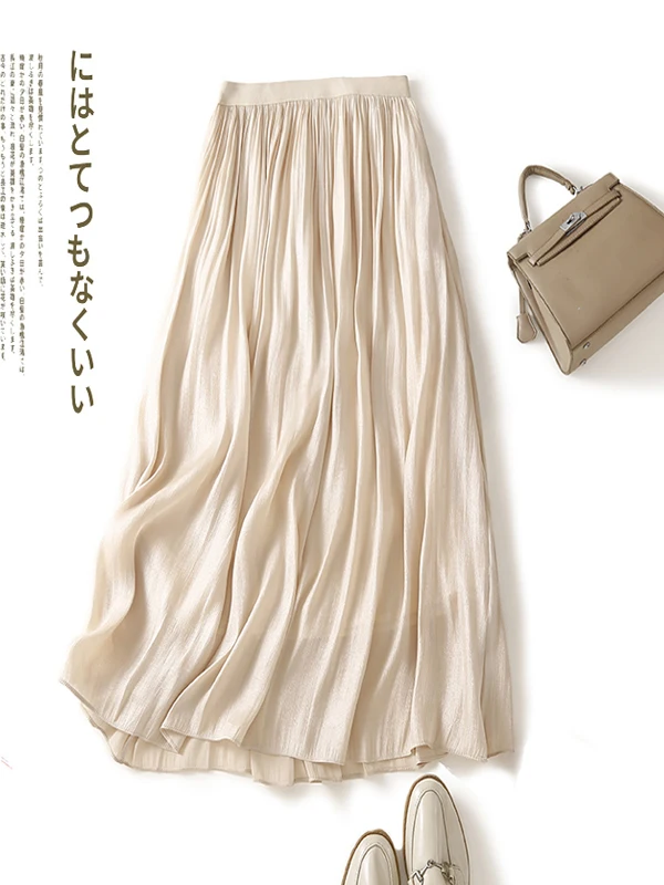 Summer 2026 New Style Silk Pleated Long A-Line Skirt Elastic Waist Slimming Versatile plus Size Women's Fashionable Half-leng...
Summer 2026 New Style Silk Pleated Long A-Line Skirt Elastic Waist Slimming Versatile plus Size Women's Fashionable Half-leng...