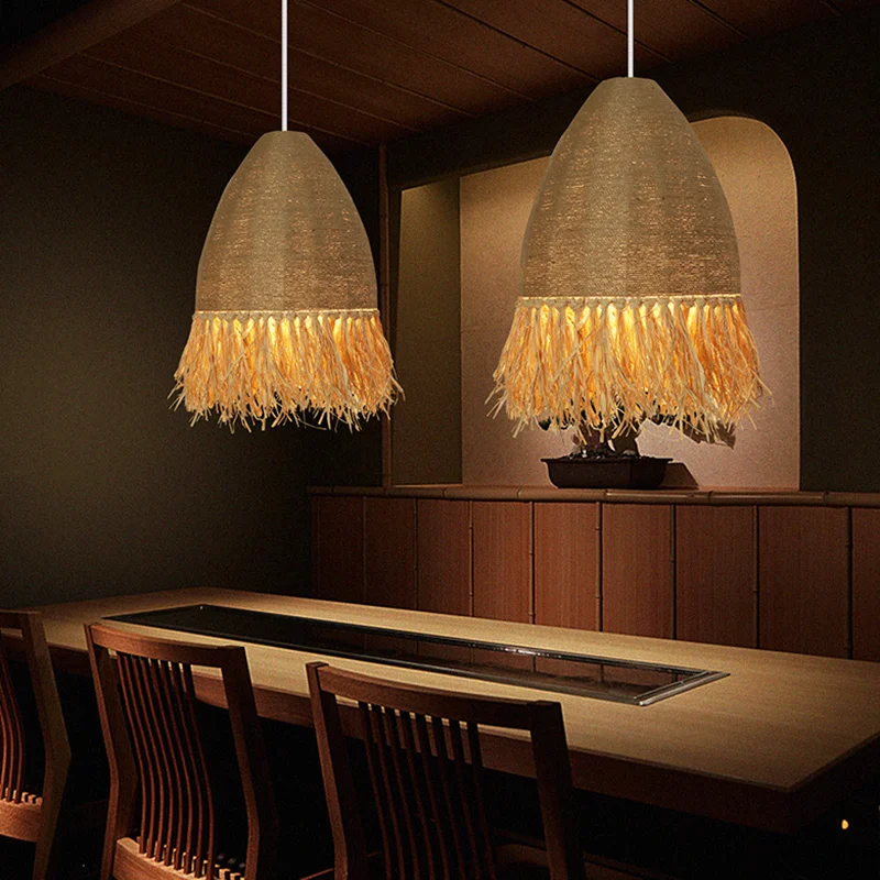 Japanese Retro Restaurant Chandelier Wabi Sabi Homestay Living Room Loft Pendant Lights Creative Rattan Woven Grass Hanging Lamp
Japanese Retro Restaurant Chandelier Wabi Sabi Homestay Living Room Loft Pendant Lights Creative Rattan Woven Grass Hanging Lamp
