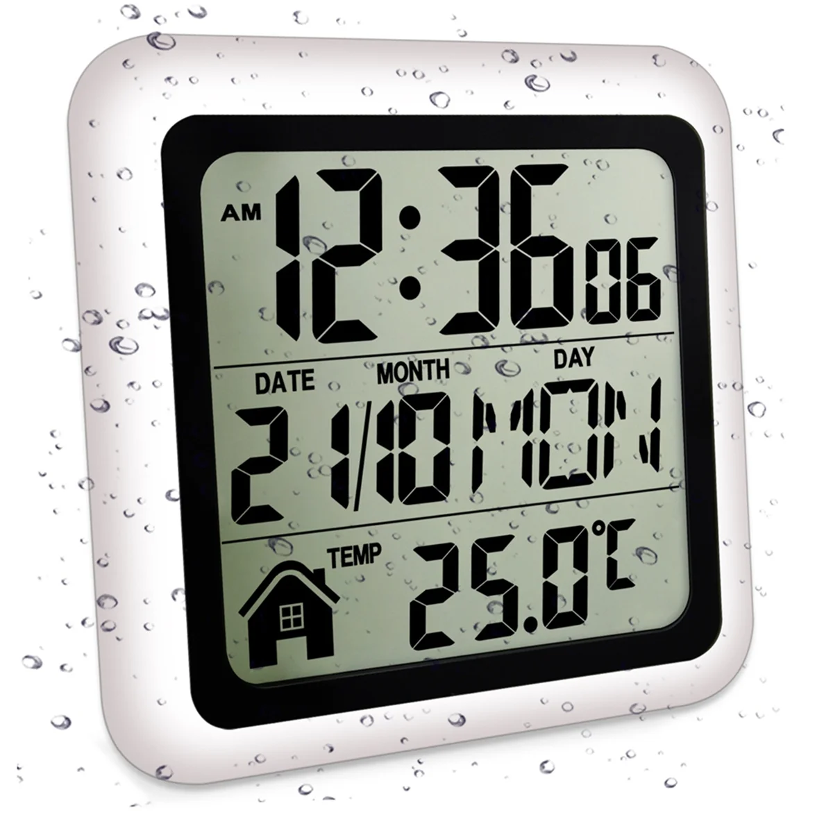 wall clockLarge Waterproof Bathroom Wall Clockfor Bath CountertopMoisture Proof Temperature Humidity Meter Suction Clock
wall clockLarge Waterproof Bathroom Wall Clockfor Bath CountertopMoisture Proof Temperature Humidity Meter Suction Clock