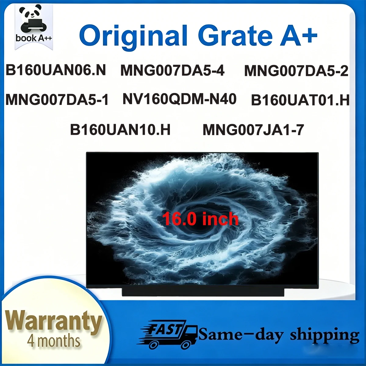 Original New A+16.0" Lcd Screen B160UAN06.N MNG007DA5-4 MNG007DA5-2 MNG007DA5-1 NV160QDM N40 B160UAT01.H B160UAN10.H MNG007JA1-7
Original New A+16.0" Lcd Screen B160UAN06.N MNG007DA5-4 MNG007DA5-2 MNG007DA5-1 NV160QDM N40 B160UAT01.H B160UAN10.H MNG007JA1-7
