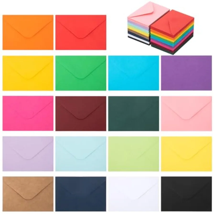 180 Packs Gift Card Mini Envelopes 18 Assorted Colors, Small Envelope with Gummed Seal, Paper Business Card Envelopes, Bulk Tin
180 Packs Gift Card Mini Envelopes 18 Assorted Colors, Small Envelope with Gummed Seal, Paper Business Card Envelopes, Bulk Tin
