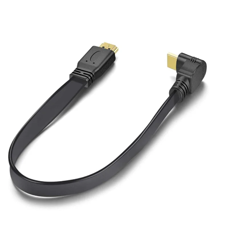 30cm 1.4V HDMI-compatible Extension Cable Flat Cable Elbow 90 Degree Male to Male HD Extension Cable Supports 3D 1080P
30cm 1.4V HDMI-compatible Extension Cable Flat Cable Elbow 90 Degree Male to Male HD Extension Cable Supports 3D 1080P