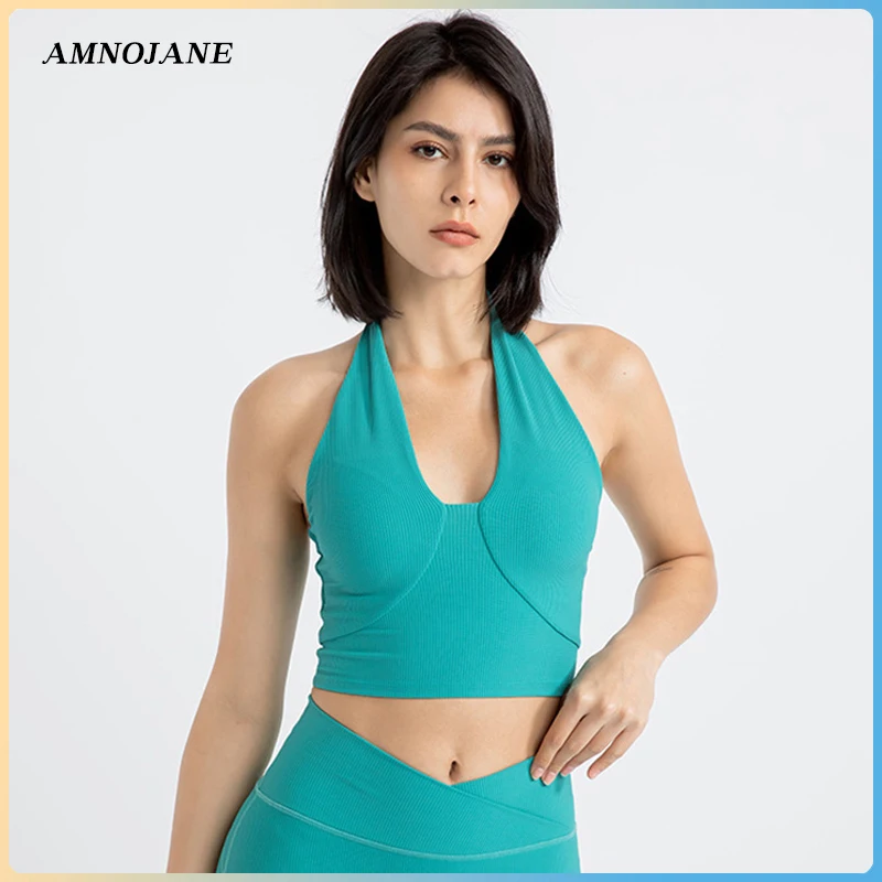 Halter Sports Bra Backless Strapless Yoga Bra Push Up Workout Gym Tops For Women Sports Bras Ribbed Underwear Crop Top Sexy
Halter Sports Bra Backless Strapless Yoga Bra Push Up Workout Gym Tops For Women Sports Bras Ribbed Underwear Crop Top Sexy