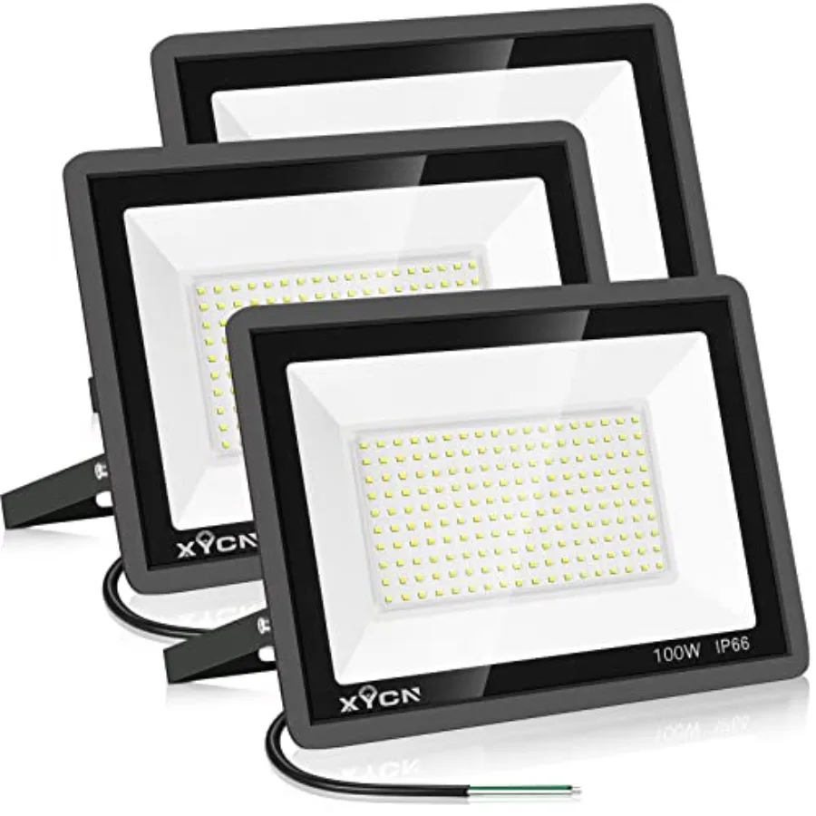 3 Pack 100W LED Flood Light, IP66 Waterproof Outside Flood Light, 11500LM Super Bright Outdoor Security Lights, 5000K Daylight
3 Pack 100W LED Flood Light, IP66 Waterproof Outside Flood Light, 11500LM Super Bright Outdoor Security Lights, 5000K Daylight