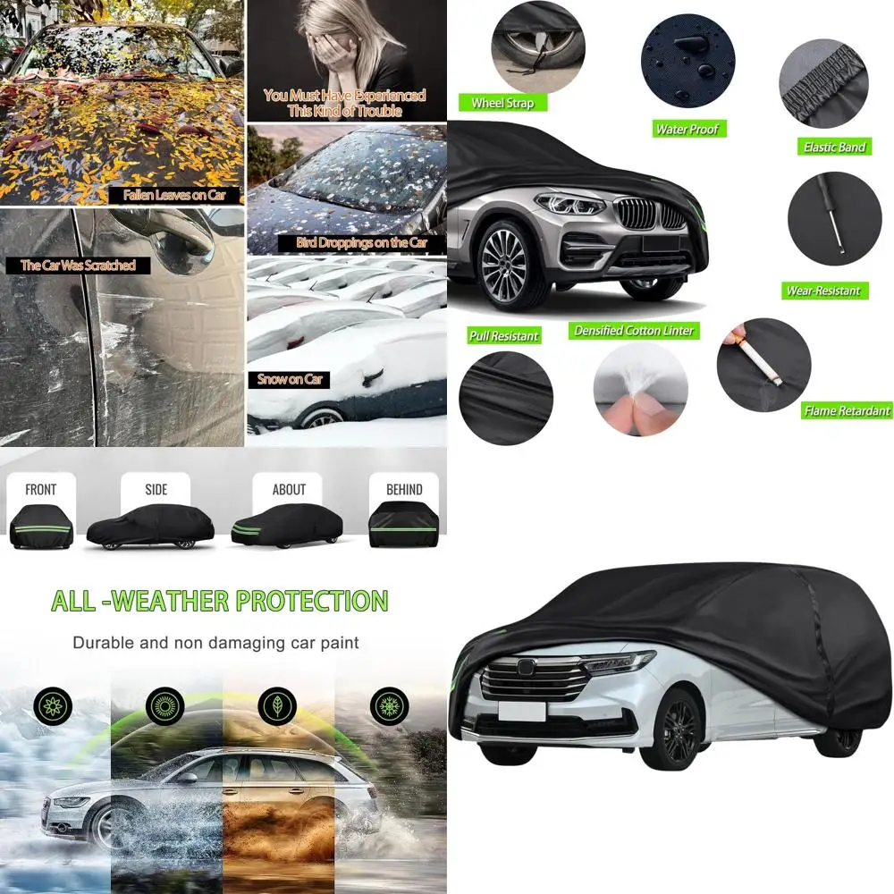 16-Layer 600D Universal Car Cover - Heavy Duty, All Weather Protection, UV, Rain, Snow, Dust Resistant, Waterproof, Fits MPVs 16
16-Layer 600D Universal Car Cover - Heavy Duty, All Weather Protection, UV, Rain, Snow, Dust Resistant, Waterproof, Fits MPVs 16