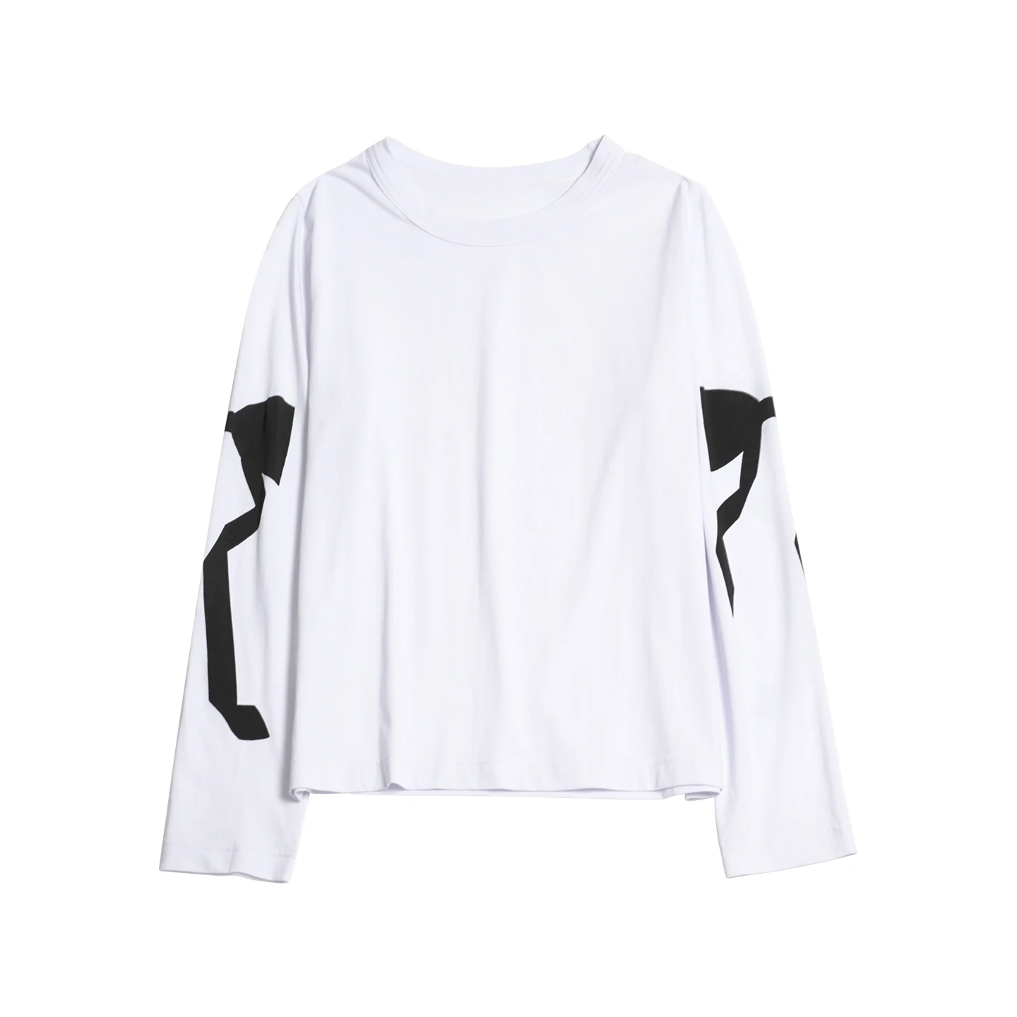 IMAKOKONI Women's White Long Sleeve T-Shirt Black Abstract Print Crew Neck Casual Top Soft Comfortable Tee for Daily Outfit26540
IMAKOKONI Women's White Long Sleeve T-Shirt Black Abstract Print Crew Neck Casual Top Soft Comfortable Tee for Daily Outfit26540