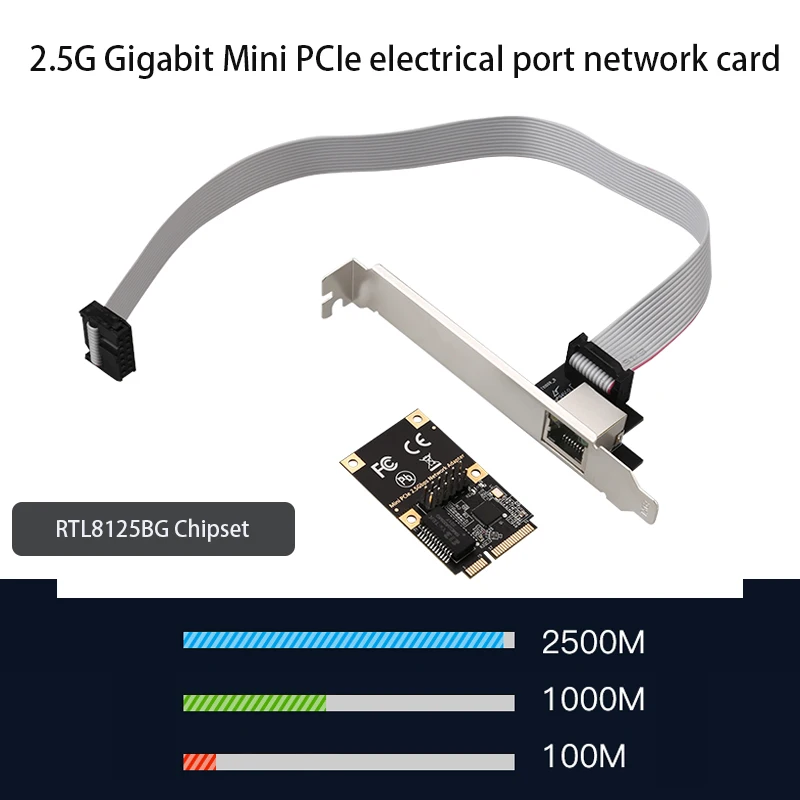 For Desktop Ethernet adapter 2.5G Gigabit Mini PCIe electrical port network card desktop computer competition RJ-45 LAN Adapter
For Desktop Ethernet adapter 2.5G Gigabit Mini PCIe electrical port network card desktop computer competition RJ-45 LAN Adapter