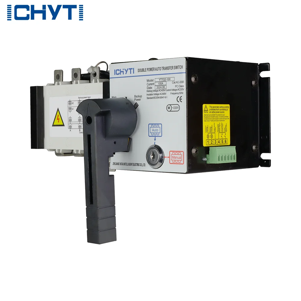 4-pole, 3-phase Automatic Transfer Switch for 200/250A, PC Class Dual Power Changeover Switch Ensuring Seamless Power Transition