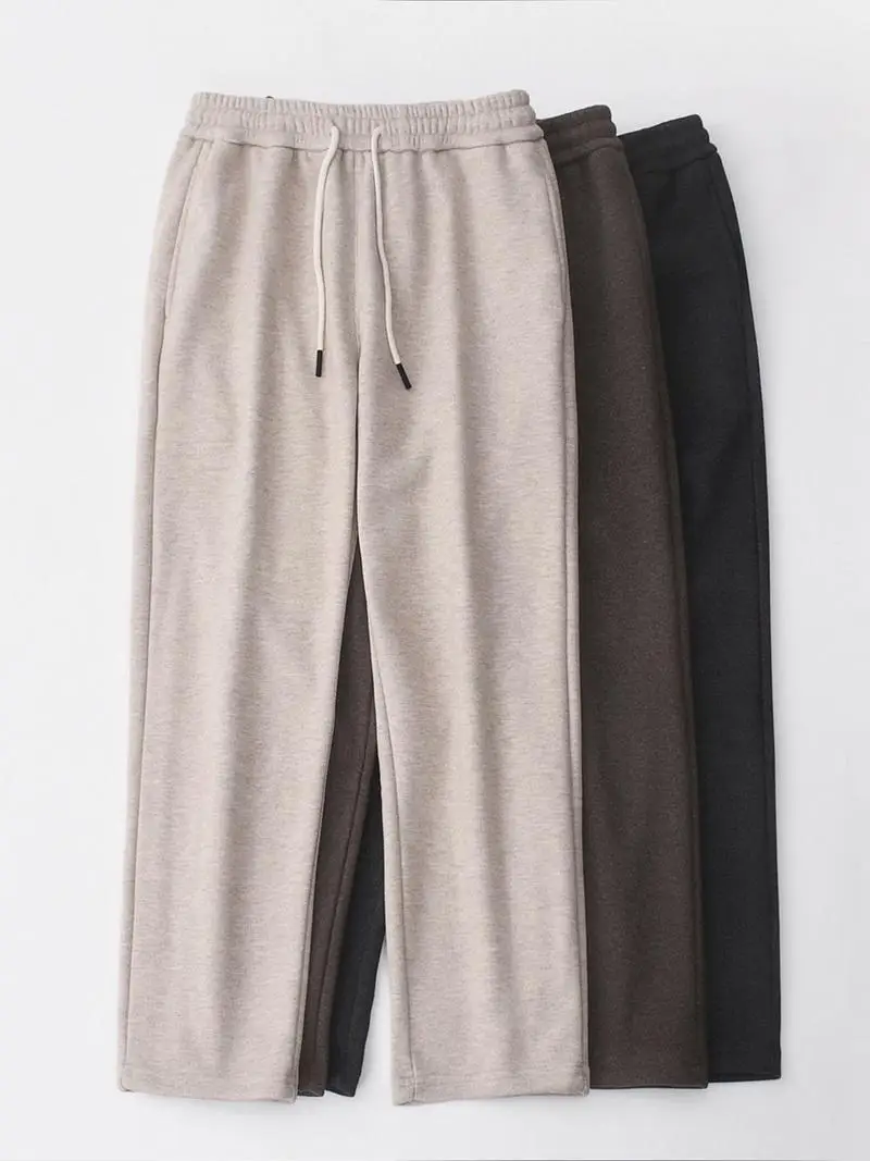 Новые зимние мужские брюки из утолщенной шерстяной смеси с флисовой подкладкой, однотонные, свободного прямого кроя, повседневные, модные
Новые зимние мужские брюки из утолщенной шерстяной смеси с флисовой подкладкой, однотонные, свободного прямого кроя, повседневные, модные