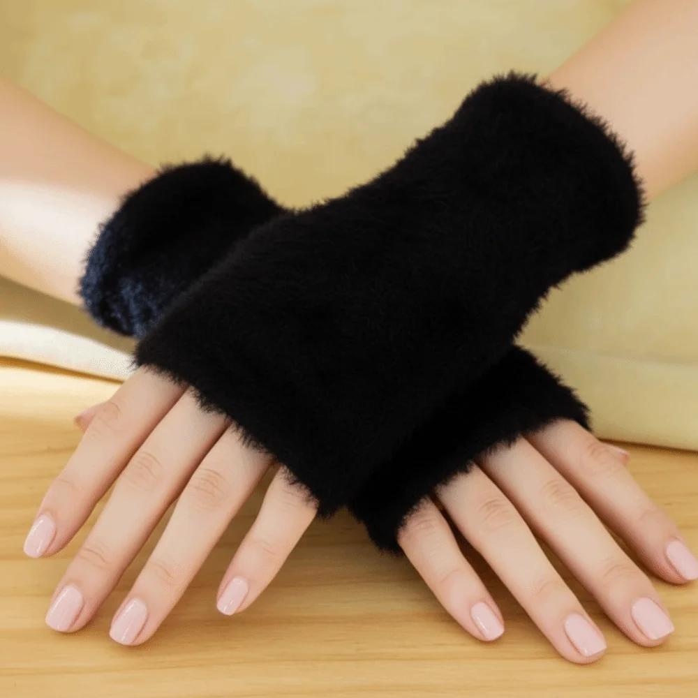 Ladies Fashion Soft Half-Finger Gloves Solid Color Knitted Wrist Mittens Warm Fingerless Gloves Winter
Ladies Fashion Soft Half-Finger Gloves Solid Color Knitted Wrist Mittens Warm Fingerless Gloves Winter