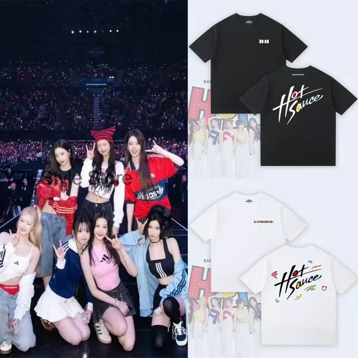 BABYMONSTER Ahyeon T-shirt 2025 Album HOT SAUCE Men's and Women's Printed Cotton T-shirt Casual Harajuku Y2K Fan Gift T-shirt
BABYMONSTER Ahyeon T-shirt 2025 Album HOT SAUCE Men's and Women's Printed Cotton T-shirt Casual Harajuku Y2K Fan Gift T-shirt