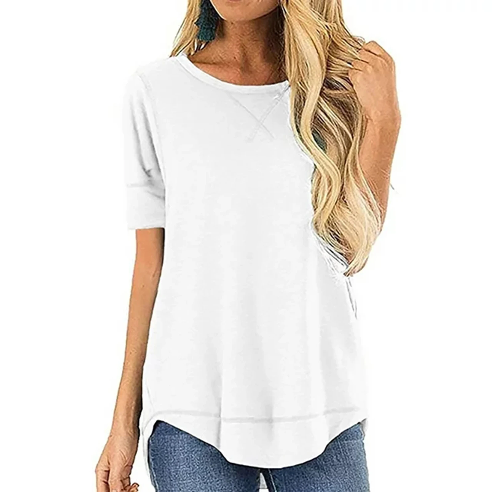 Women's Casual Loose Tops Solid Color Crew Neck T-Shirts Soft Tee Tops Blouses for Women and Teen Girls
Women's Casual Loose Tops Solid Color Crew Neck T-Shirts Soft Tee Tops Blouses for Women and Teen Girls