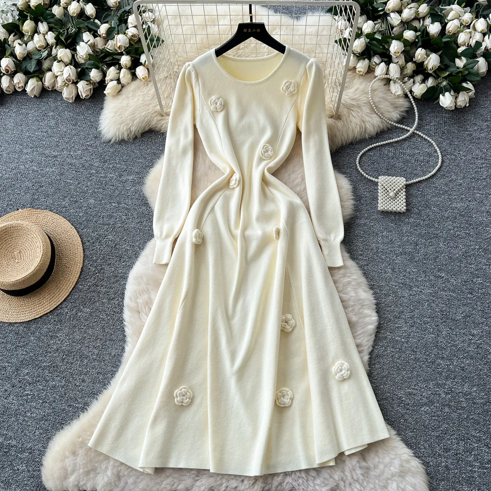 Long Dress Women Knit Dresses A Line Vestidos Y2k Streetwear Round Neck Full Sleeve High Waist Floral Elegant Party Night Work
Long Dress Women Knit Dresses A Line Vestidos Y2k Streetwear Round Neck Full Sleeve High Waist Floral Elegant Party Night Work