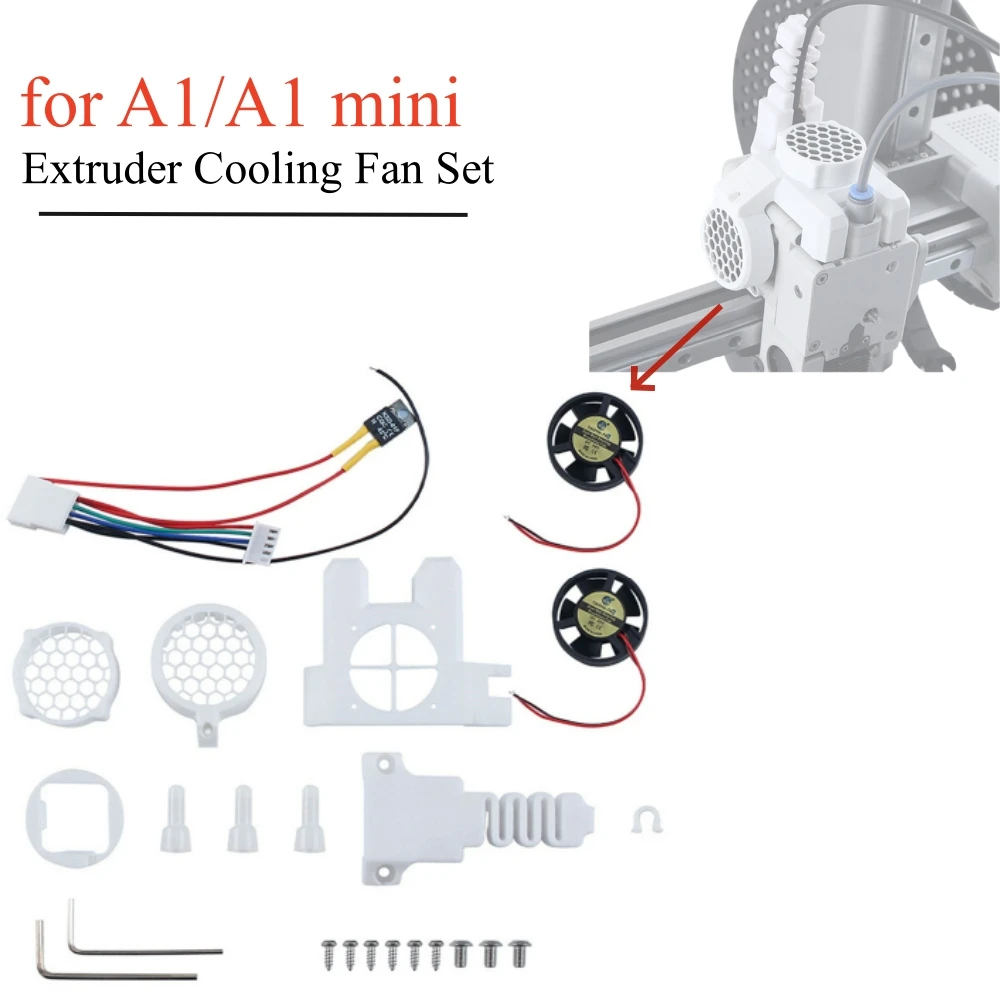 For A1/A1 MINI Extruder Cooling Fan with Printed Parts Kit 3D Printer Accessories
For A1/A1 MINI Extruder Cooling Fan with Printed Parts Kit 3D Printer Accessories