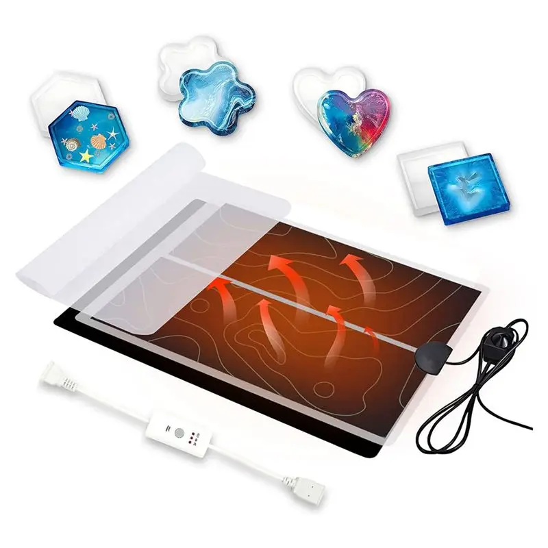 A67P-Resin Heating Mat, Epoxy Resin Curing Machine With Timer, Fast Hardening In 2 Hours, With Silicone Mat, For DIY
A67P-Resin Heating Mat, Epoxy Resin Curing Machine With Timer, Fast Hardening In 2 Hours, With Silicone Mat, For DIY