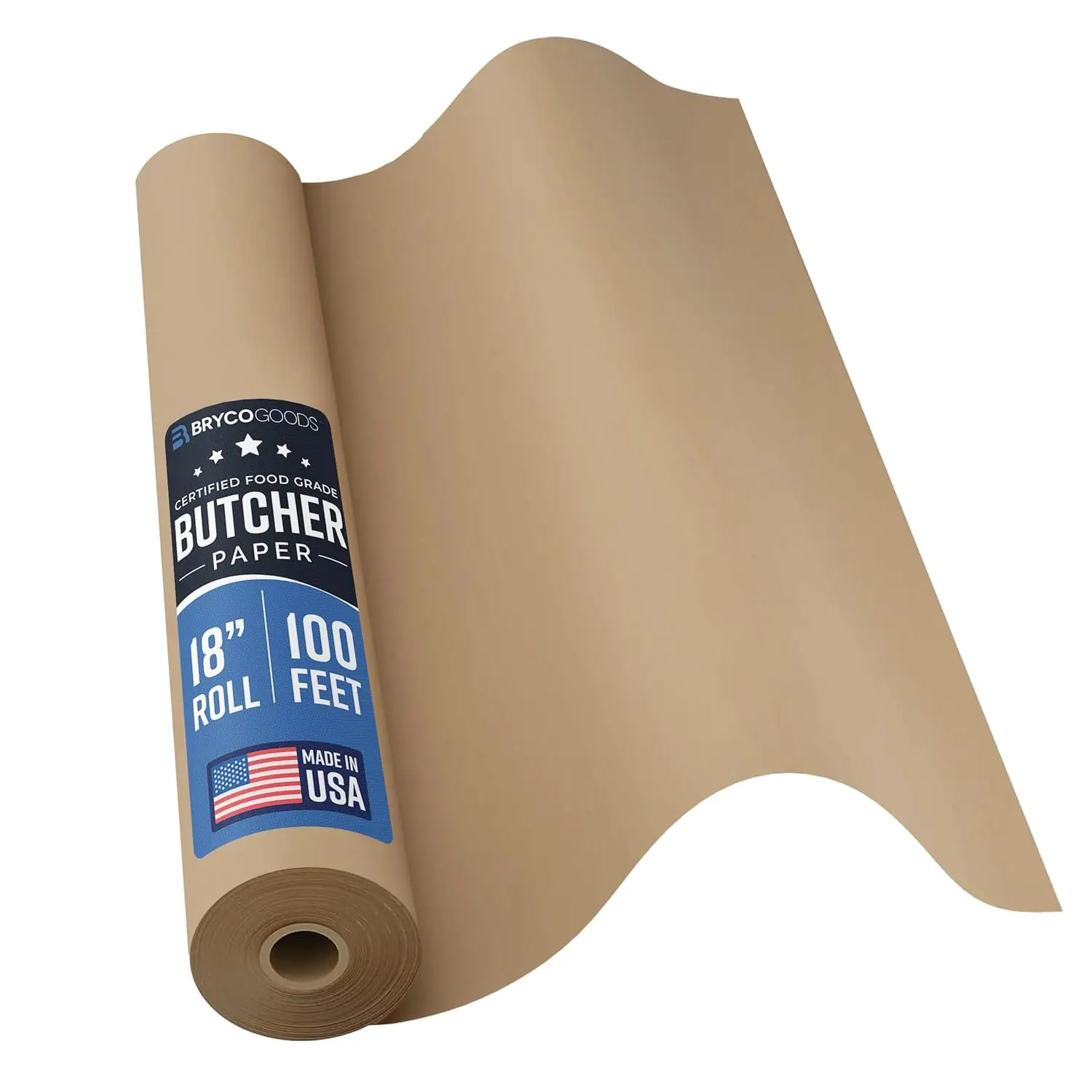Brown Kraft Butcher Paper Roll 18in x 100ft for Smoking Meat BBQ Grilling Brisket - Unbleached Uncoated Unwaxed
Brown Kraft Butcher Paper Roll 18in x 100ft for Smoking Meat BBQ Grilling Brisket - Unbleached Uncoated Unwaxed
