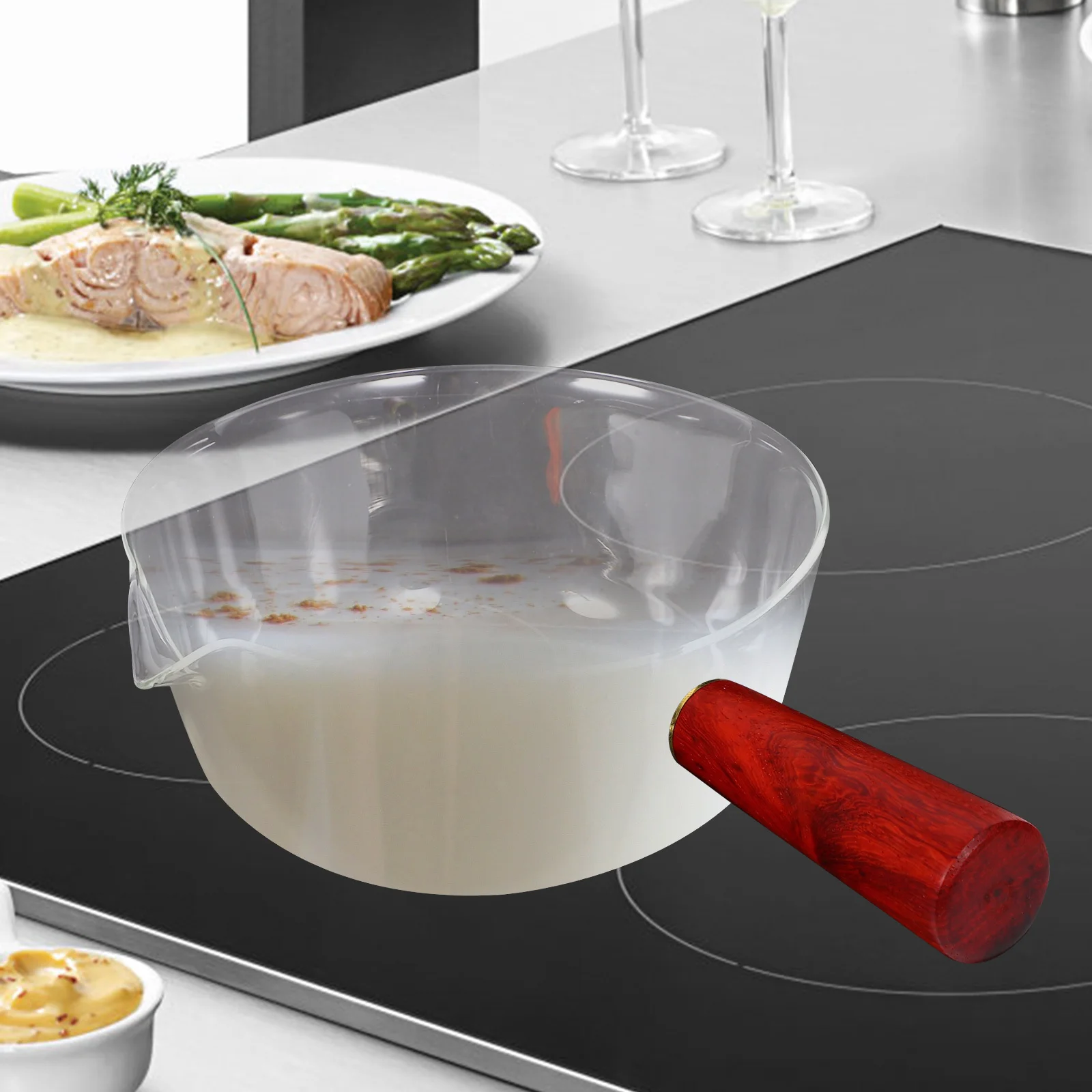 Heat-Resistant Glass Stockpot Wooden Handle Clear Milk Pot Multi-Function Cooking Pot Household Kitchen Portable
Heat-Resistant Glass Stockpot Wooden Handle Clear Milk Pot Multi-Function Cooking Pot Household Kitchen Portable