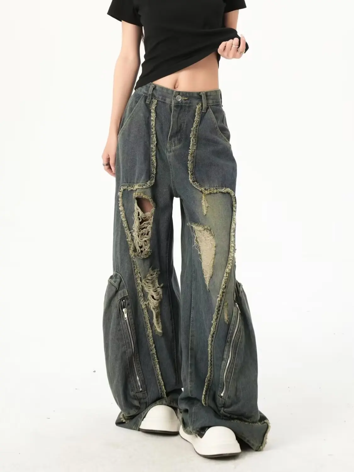 Harajuku Grunge High Street Y2k Baggy Jeans Women Gothic Denim Trousers KPOP Blue Safari Pants Vintage Woman Clothing Clothes
Harajuku Grunge High Street Y2k Baggy Jeans Women Gothic Denim Trousers KPOP Blue Safari Pants Vintage Woman Clothing Clothes