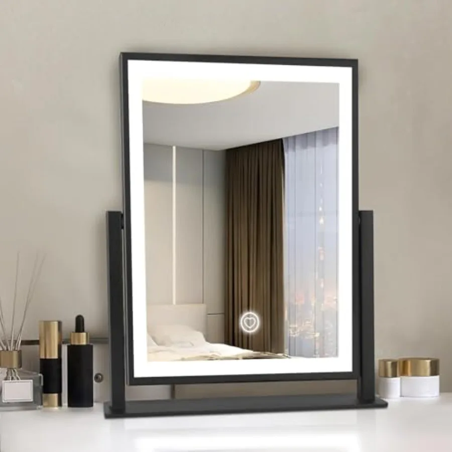 Vanity Mirror with Lights15.3" Makeup Mirror with Light Smart Touch Control Dimmable 3 Modes Lighted LED Mirror 360°Rotation Bl
Vanity Mirror with Lights15.3" Makeup Mirror with Light Smart Touch Control Dimmable 3 Modes Lighted LED Mirror 360°Rotation Bl