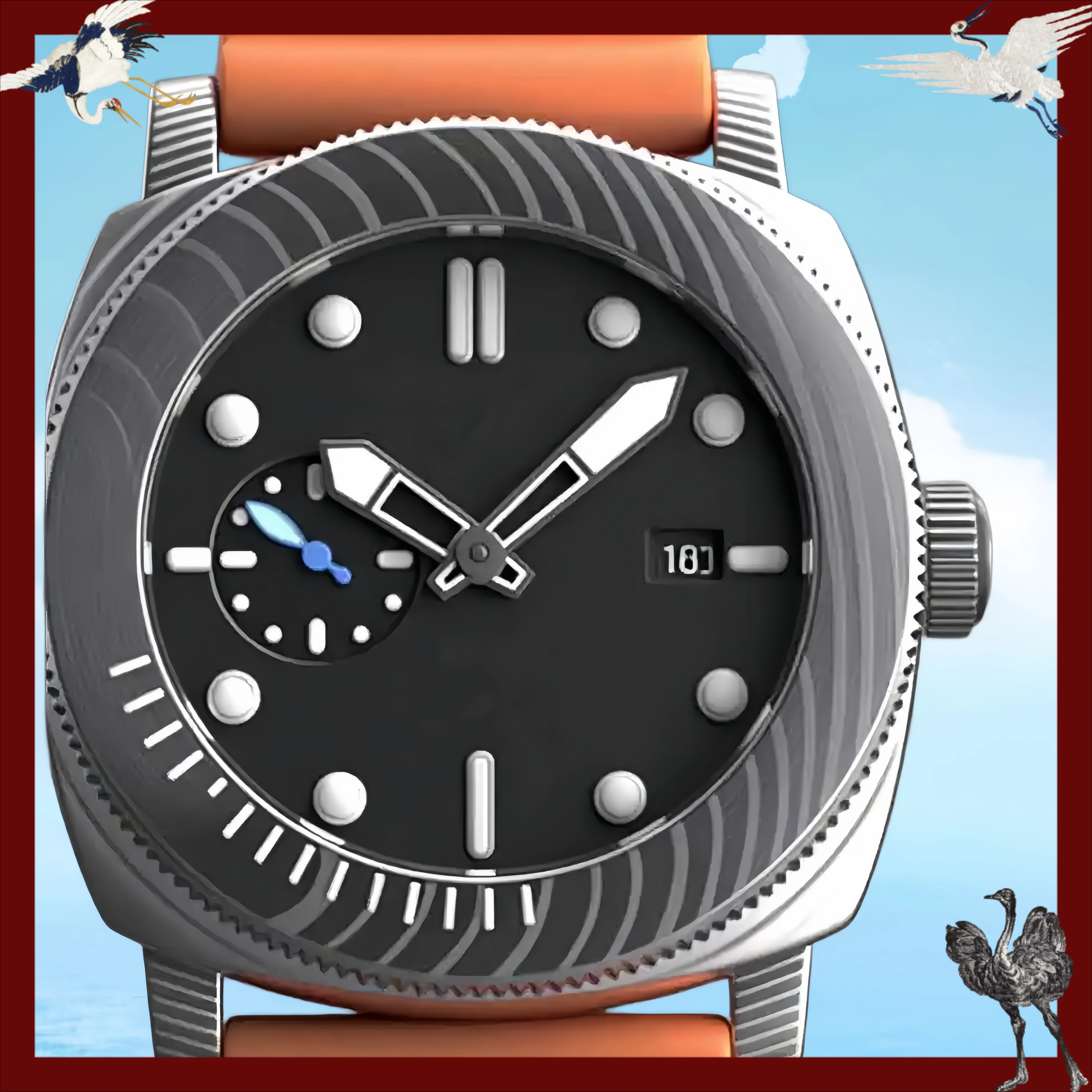 Customized Watches 46mm men's watch, made of 904L steel, automatic movement
Customized Watches 46mm men's watch, made of 904L steel, automatic movement