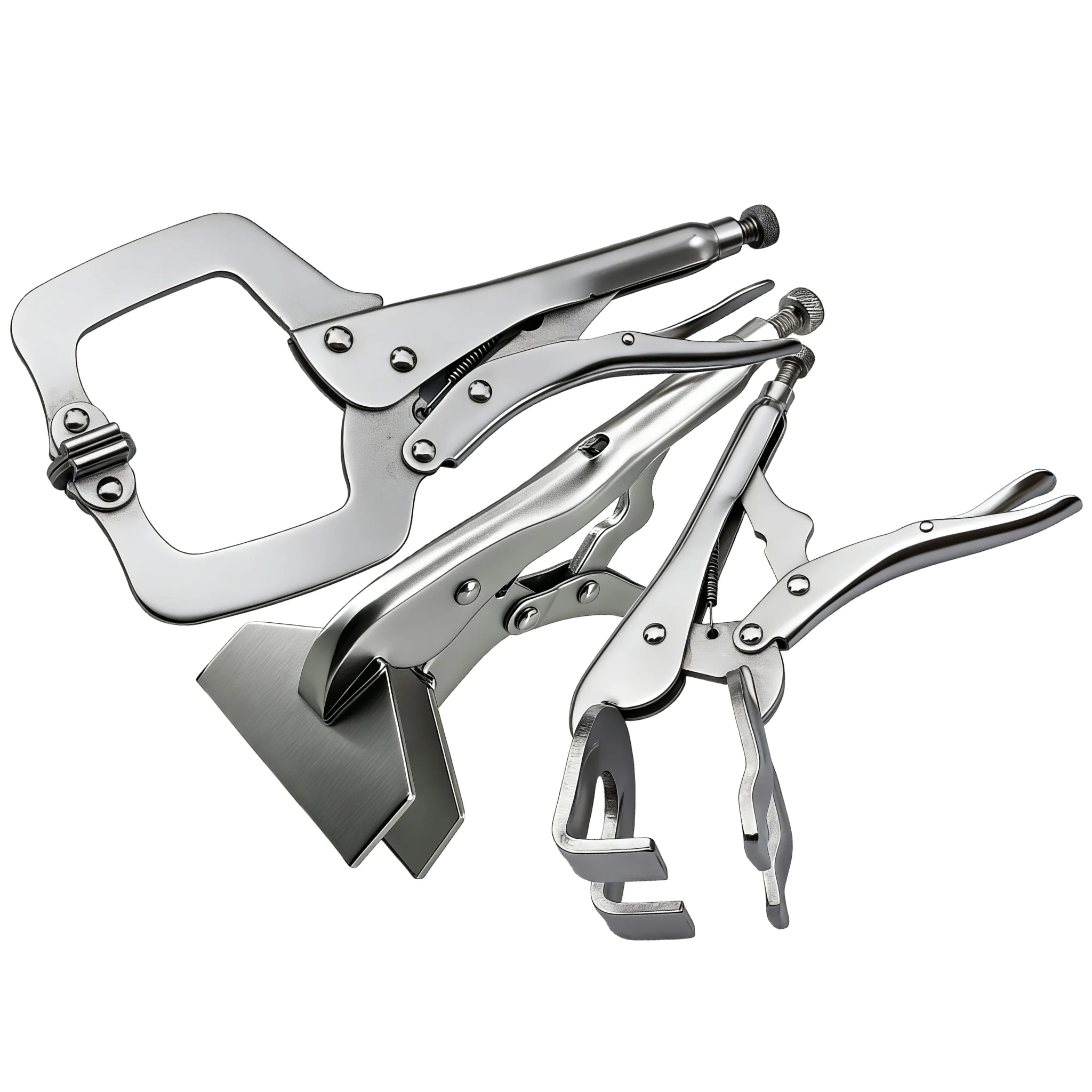 3 Piece Welding Clamps Set C-Clamp Vice Grip Locking Pliers Used in Woodworking, Metalworking, and Welding
3 Piece Welding Clamps Set C-Clamp Vice Grip Locking Pliers Used in Woodworking, Metalworking, and Welding