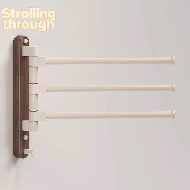 Вращающаяся многоярусная вешалка для полотенец из черного ореха для ванной комнаты, влагостойкая, экономит место, с перекладиной для подвешивания банных полотенец
Вращающаяся многоярусная вешалка для полотенец из черного ореха для ванной комнаты, влагостойкая, экономит место, с перекладиной для подвешивания банных полотенец