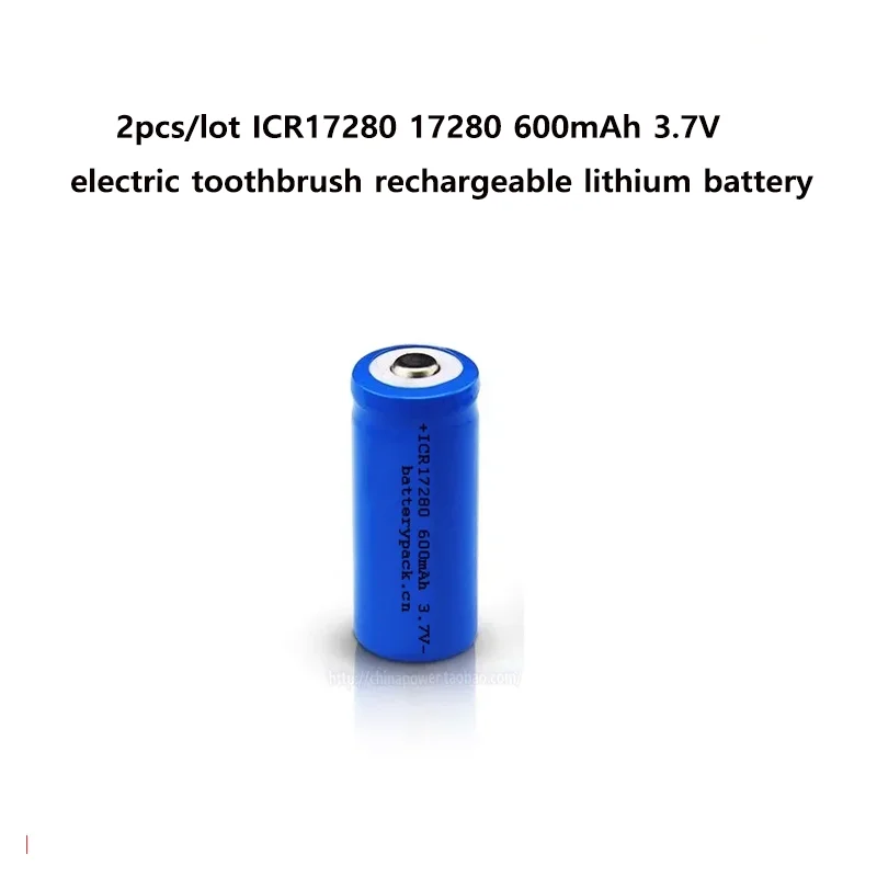 2pcs/lot ICR17280 17280 600mAh 3.7V electric toothbrush rechargeable lithium battery
2pcs/lot ICR17280 17280 600mAh 3.7V electric toothbrush rechargeable lithium battery