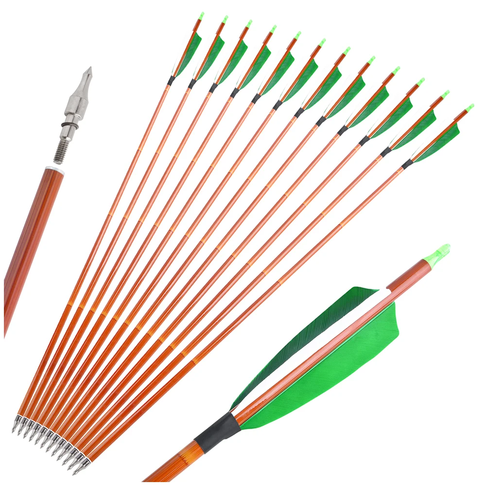 6/12pcs Mixed Carbon Arrows 31.6 Inch Archery Spine 500 Turkey Feather for Compound/Recurve Bow Shooting Hunting
6/12pcs Mixed Carbon Arrows 31.6 Inch Archery Spine 500 Turkey Feather for Compound/Recurve Bow Shooting Hunting