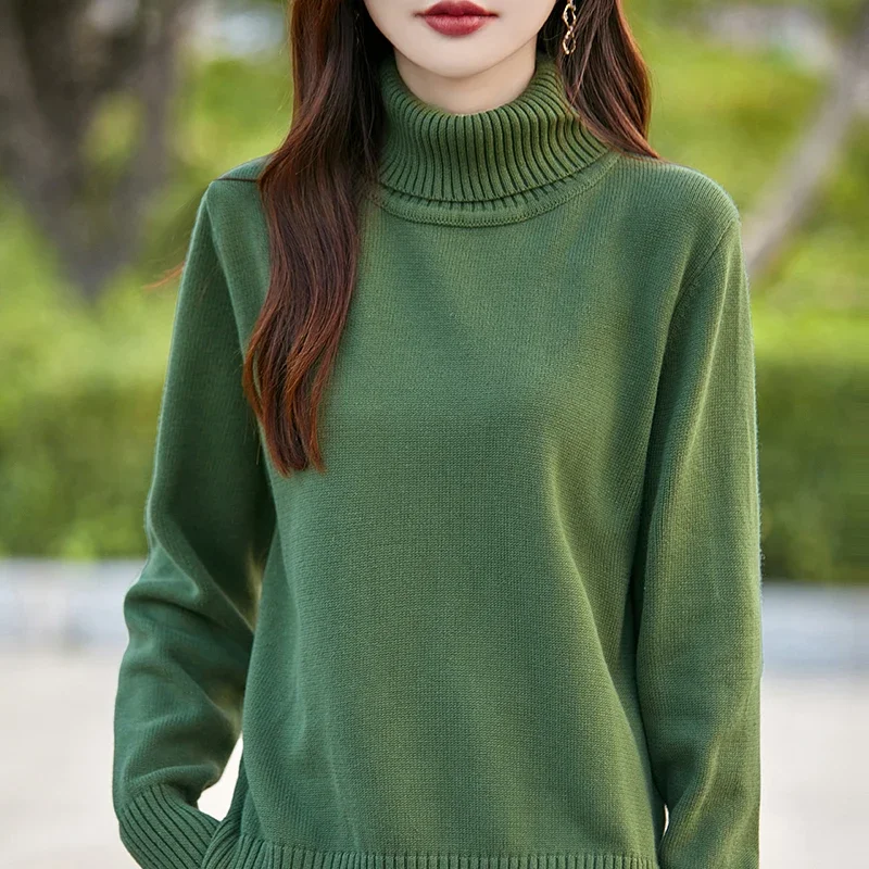 Pile-Collared Mink Cashmere Sweater For Women Pullover 2024 Autumn Winter Knitted Sweaters Loose Base Shirt Fashion Basic Tops
Pile-Collared Mink Cashmere Sweater For Women Pullover 2024 Autumn Winter Knitted Sweaters Loose Base Shirt Fashion Basic Tops
