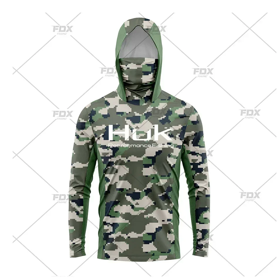 HUK Fishing Hoodie Shirts with Mask UV Neck Gaiter Fishing Clothing Men's Long Sleeve Breathable Quick Dry Fishing T-shirts
HUK Fishing Hoodie Shirts with Mask UV Neck Gaiter Fishing Clothing Men's Long Sleeve Breathable Quick Dry Fishing T-shirts