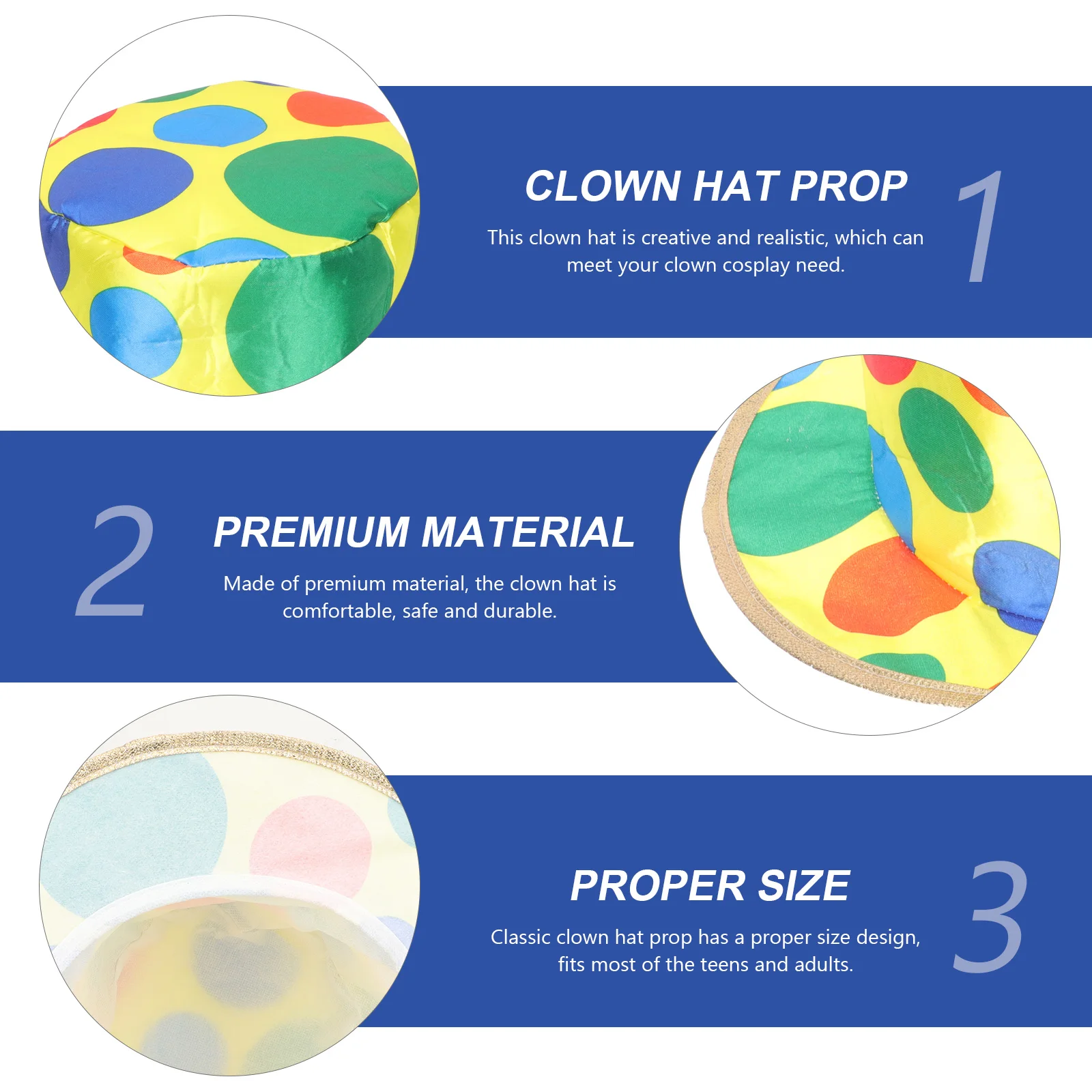 For Cosplay Party Big Costume Performance Stage Hat Halloween Props Funny Clown Headwear Durable Party Clown Hat Scary
For Cosplay Party Big Costume Performance Stage Hat Halloween Props Funny Clown Headwear Durable Party Clown Hat Scary