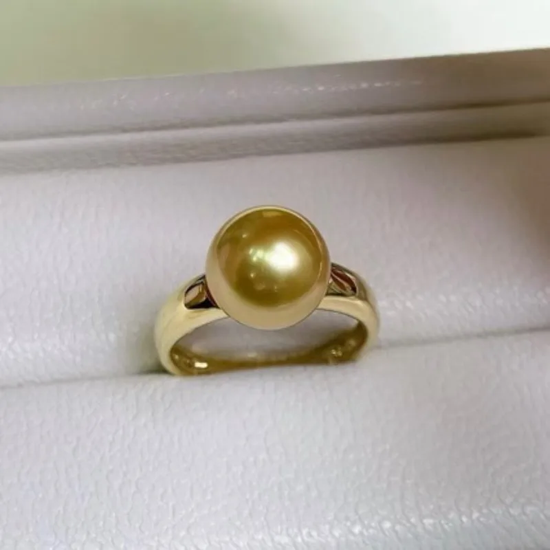 Natural Gold Pearl Ring 10-11mm Simple Smooth Ring Edison Pearl Bracelet
Natural Gold Pearl Ring 10-11mm Simple Smooth Ring Edison Pearl Bracelet
